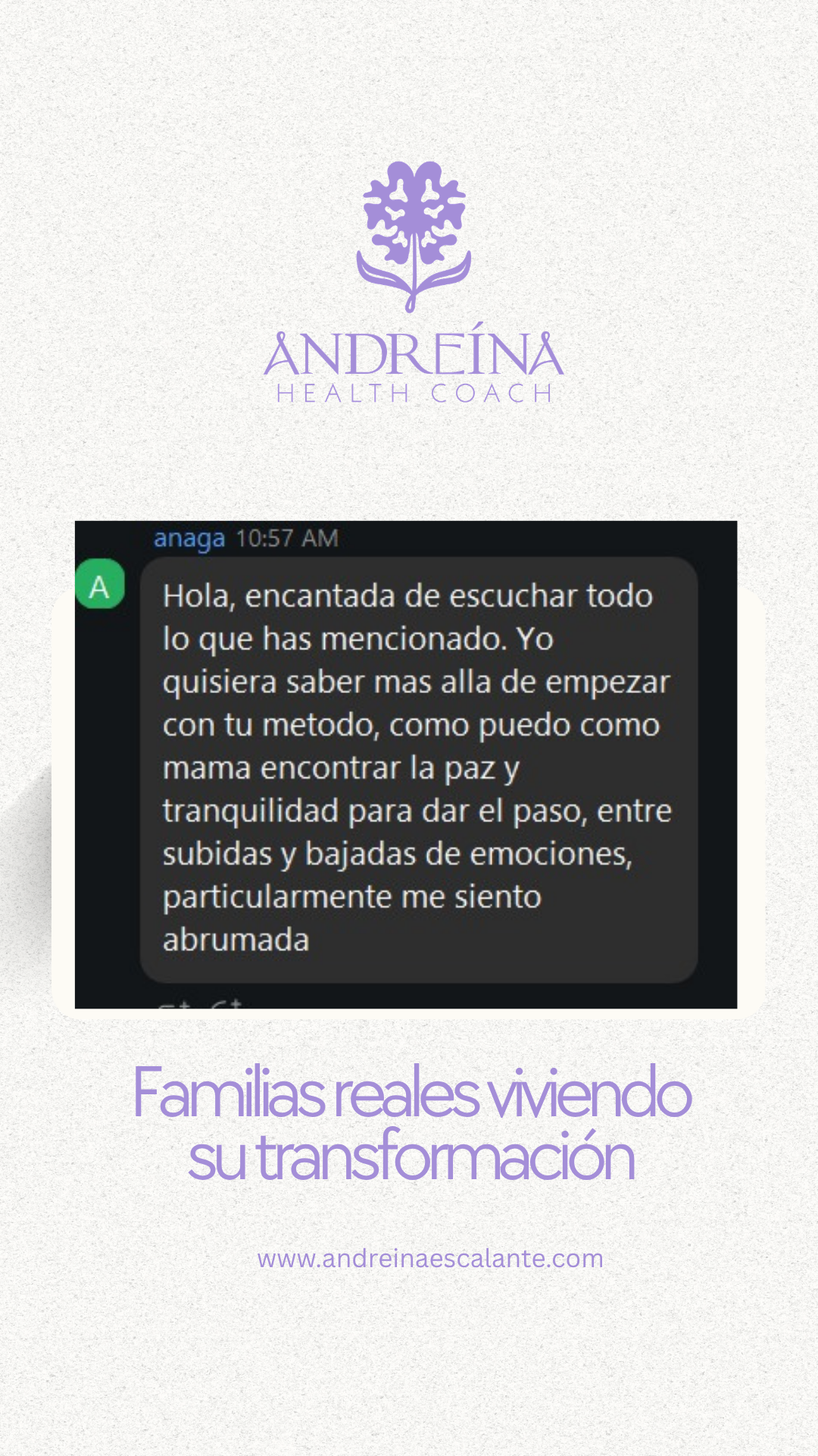 Palabras que llegan directo al corazón - Familia real viviendo su transformación